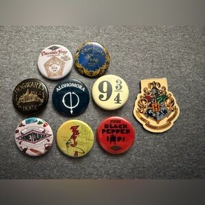 Harry Potter Pin Lot Bundle | 8 Pins + Magnet | Wizarding World
